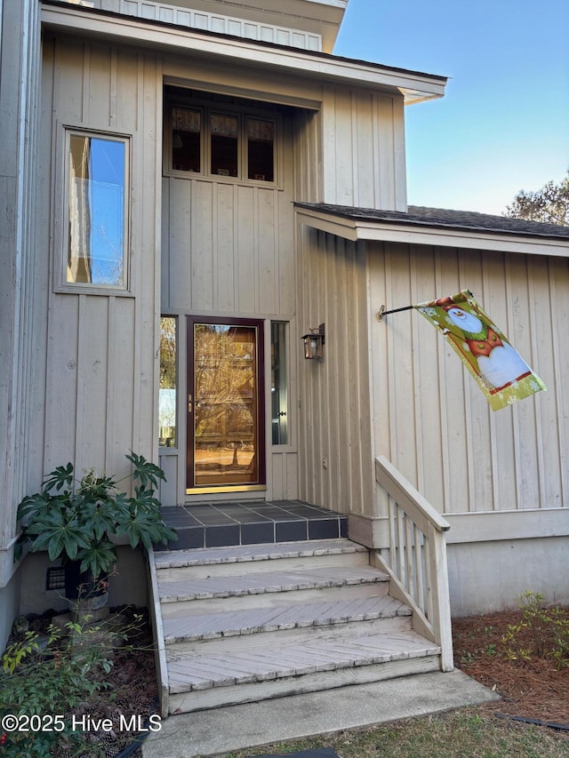 view of doorway to property