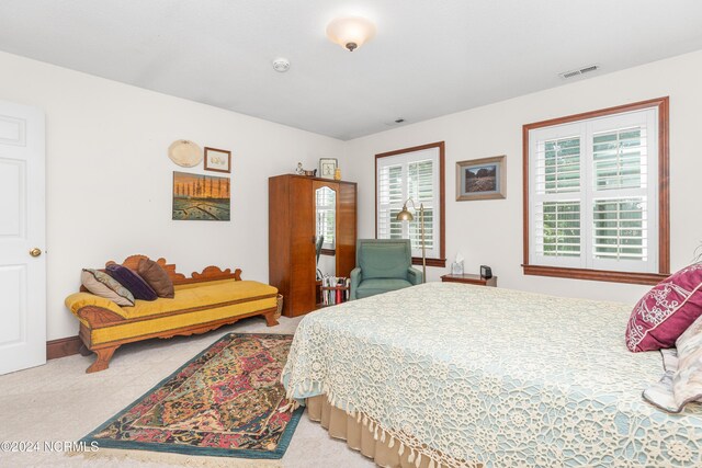 view of carpeted bedroom