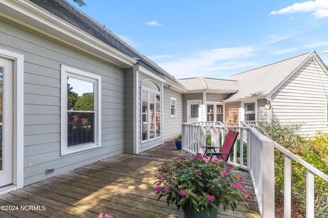 view of wooden deck