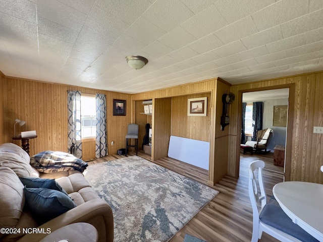 living room featuring hardwood / wood-style floors