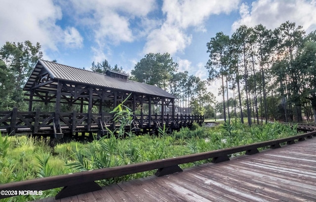 view of wooden deck