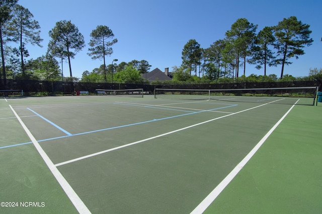 view of tennis court