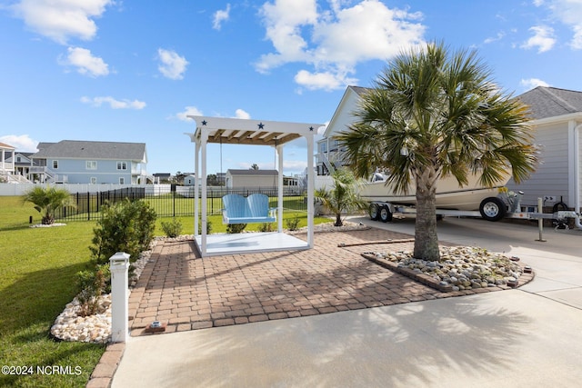 view of patio / terrace with a pergola