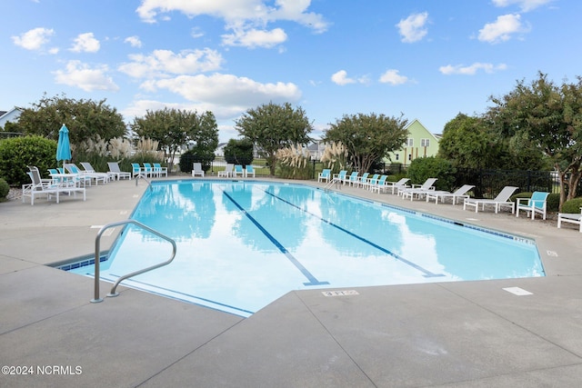 view of pool with a patio