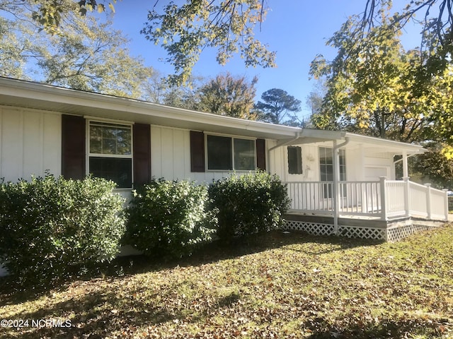 exterior space featuring a deck