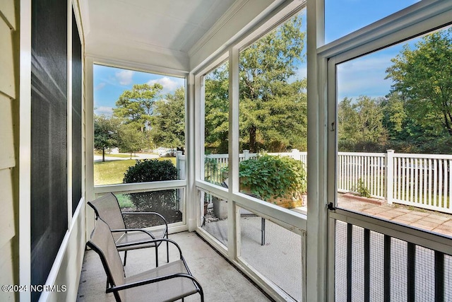 sunroom with plenty of natural light