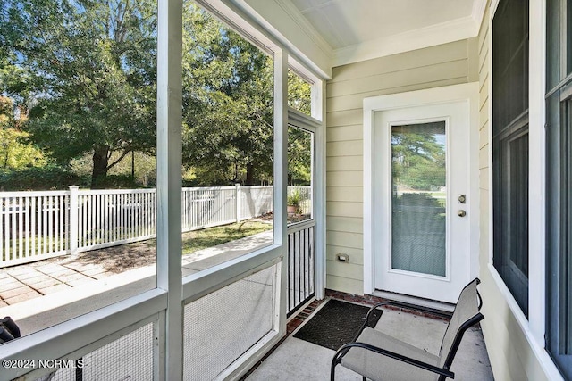 view of sunroom / solarium