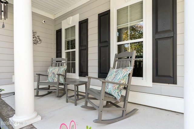 view of patio with covered porch