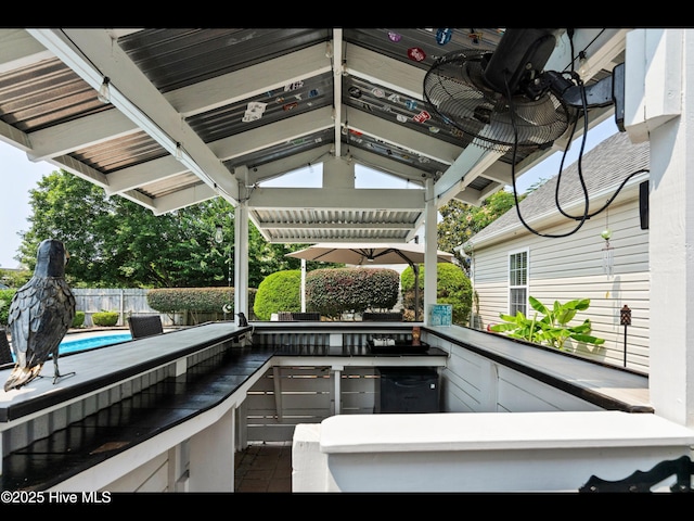 1204 Maple Ridge Rd, Wilmington, NC 28411 - view of patio with area for grilling and a gazebo