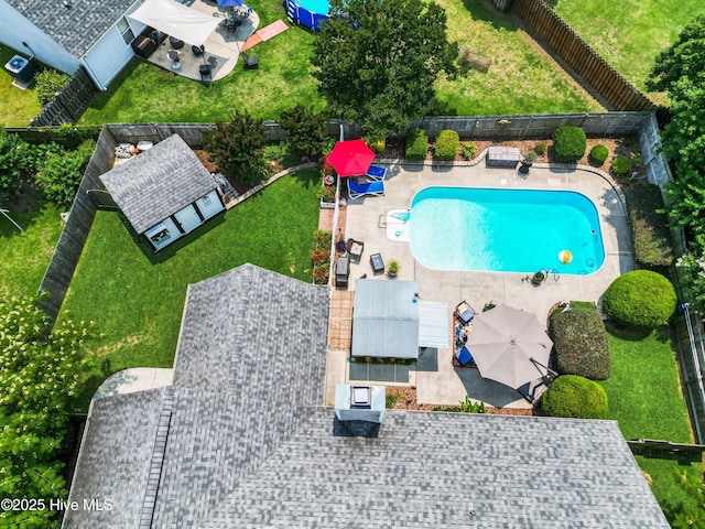 1204 Maple Ridge Rd, Wilmington, NC 28411 - drone / aerial view of a pool area