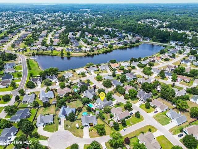 1204 Maple Ridge Rd, Wilmington, NC 28411 - aerial perspective of suburban area featuring a nearby body of water
