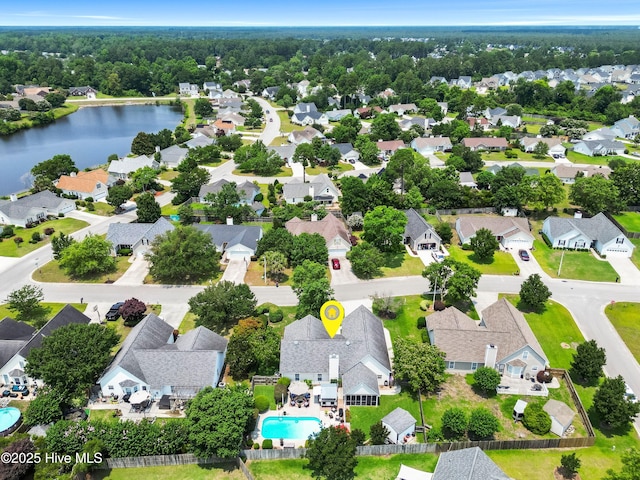 1204 Maple Ridge Rd, Wilmington, NC 28411 - aerial view of residential area featuring a nearby body of water and a pool area