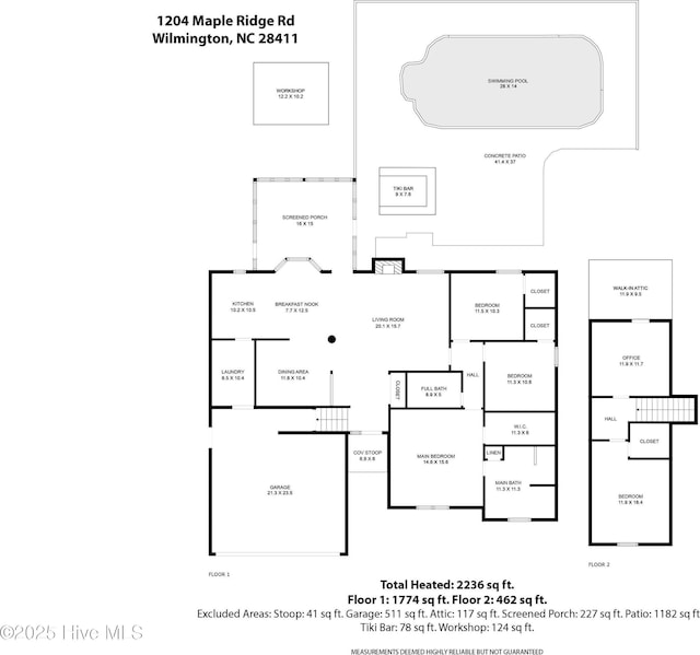 1204 Maple Ridge Rd, Wilmington, NC 28411 - view of property floor plan