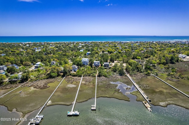 10002 Coast Guard Rd, Emerald Isle, NC 28594 - aerial overview of property's location with a large body of water