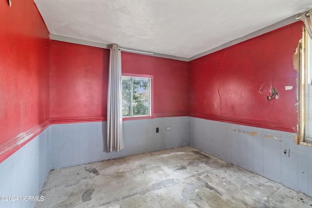 3370 Rocky Hock Rd, Edenton, NC 27932 - unfurnished room with a wainscoted wall and concrete floors