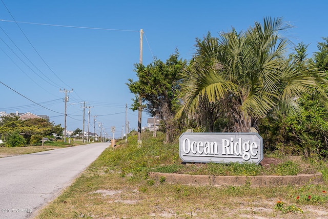 view of community sign