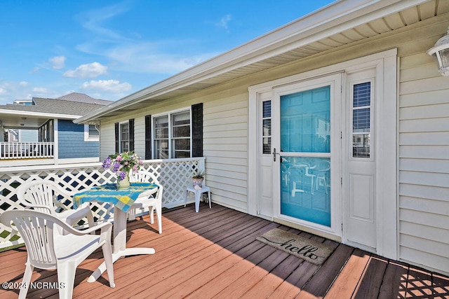 view of wooden deck