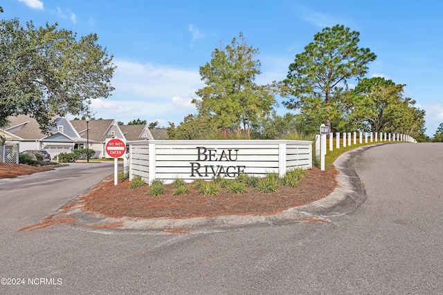 view of community sign