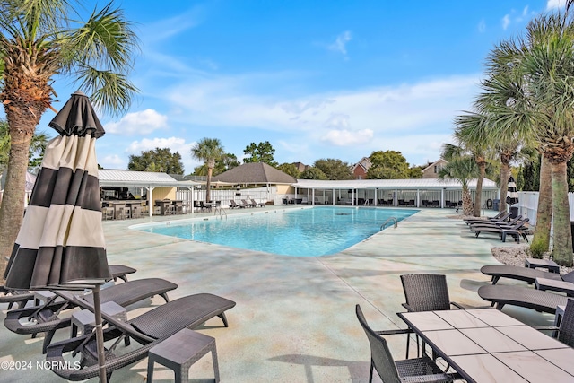 view of pool with a patio