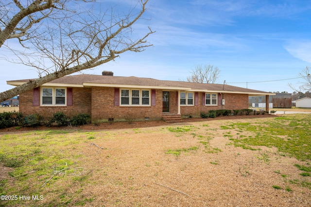 ranch-style home with brick siding