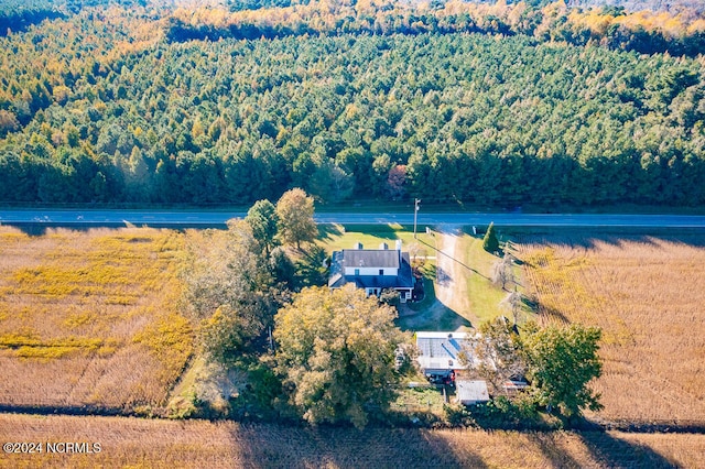 bird's eye view with a rural view