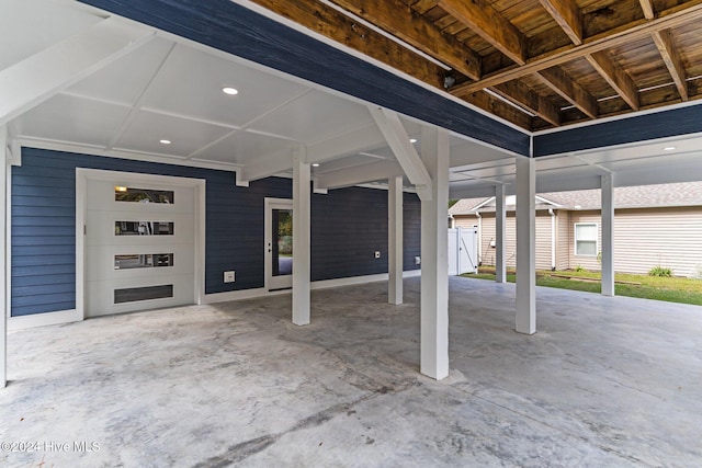 view of patio featuring a carport