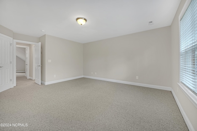 carpeted spare room with a wealth of natural light