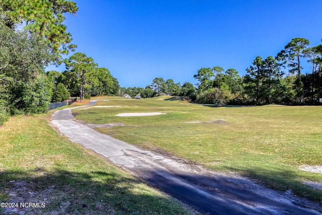 view of community with a lawn