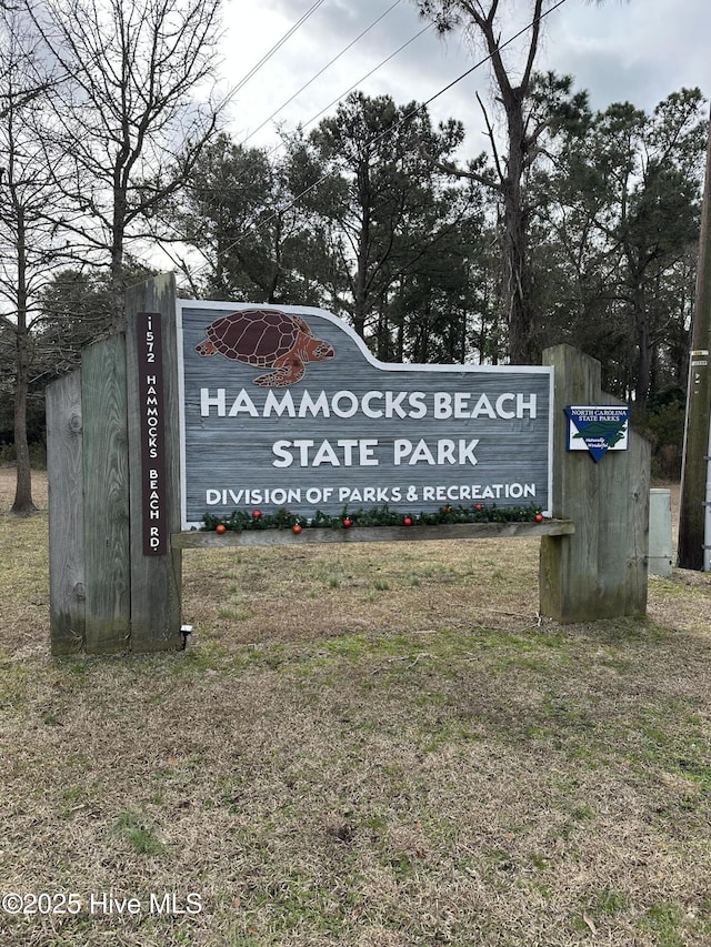 view of community sign