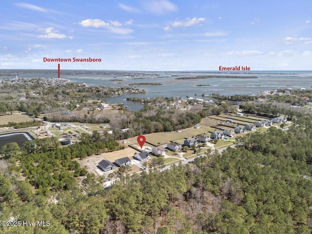 1397 Hammocks Beach Rd, Swansboro, NC 28584 - drone / aerial view of a nearby body of water