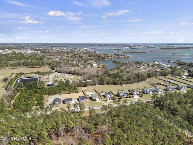 1397 Hammocks Beach Rd, Swansboro, NC 28584 - aerial view of property and surrounding area featuring a nearby body of water and nearby suburban area