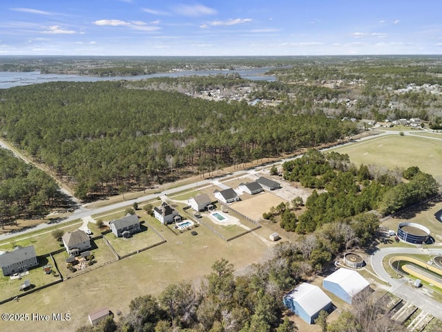 1397 Hammocks Beach Rd, Swansboro, NC 28584 - aerial overview of property's location featuring a forest and a large body of water