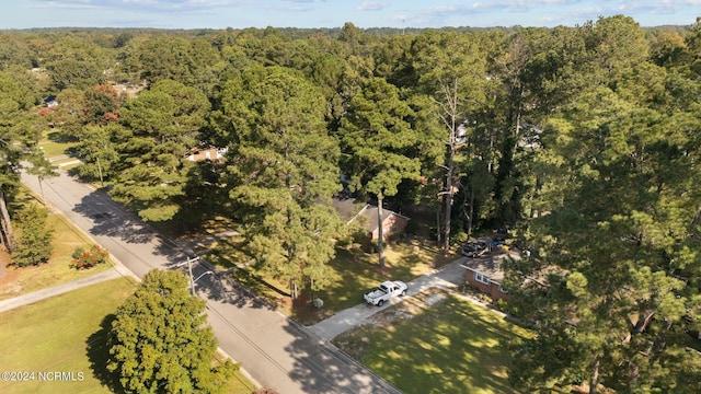 1008 S Howard Cir, Tarboro, NC 27886 - aerial overview of property's location with a heavily wooded area