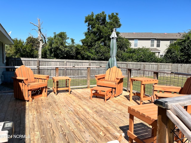 view of wooden deck