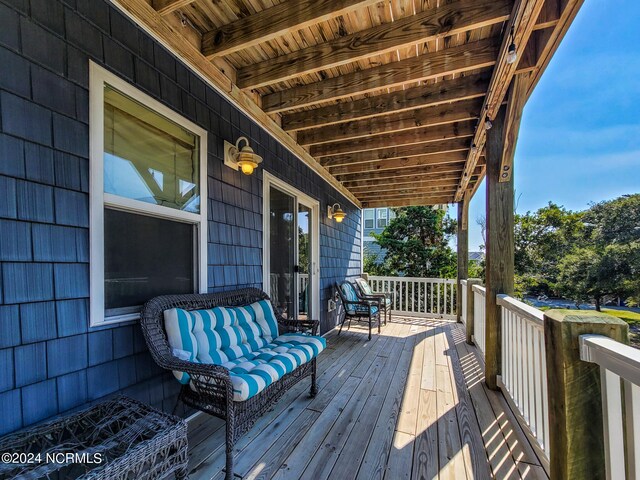 view of wooden terrace