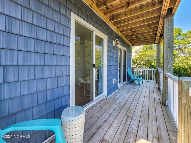 view of wooden deck