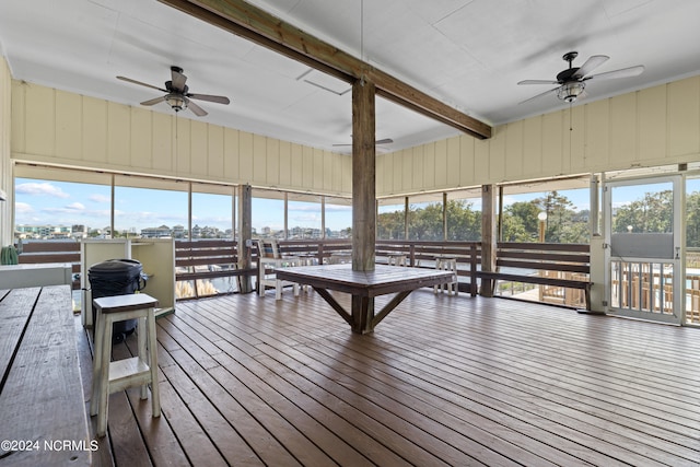 view of sunroom