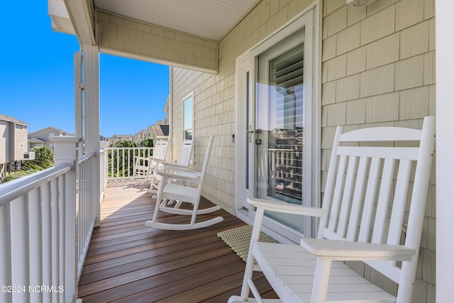 deck featuring a residential view