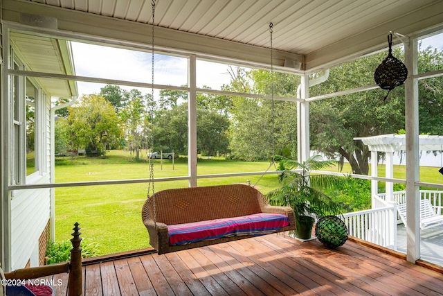 view of sunroom / solarium