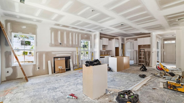 kitchen featuring white cabinetry