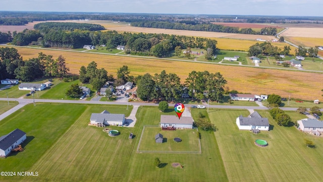 drone / aerial view featuring a rural view