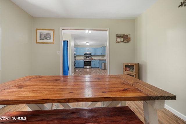 dining area featuring light hardwood / wood-style flooring