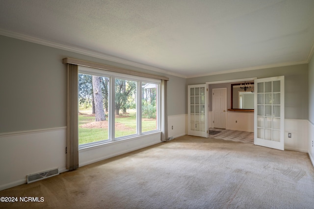 unfurnished living room featuring a textured ceiling, light hardwood / wood-style flooring, wooden walls, and ceiling fan