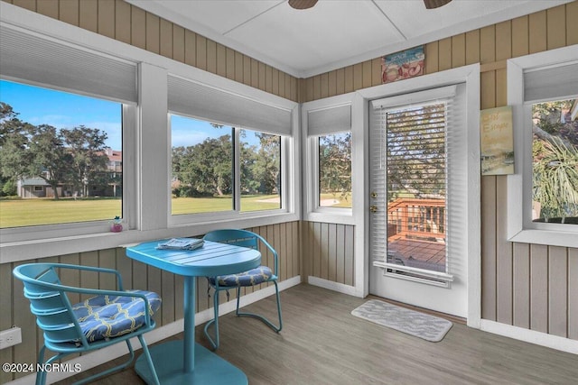 sunroom featuring plenty of natural light