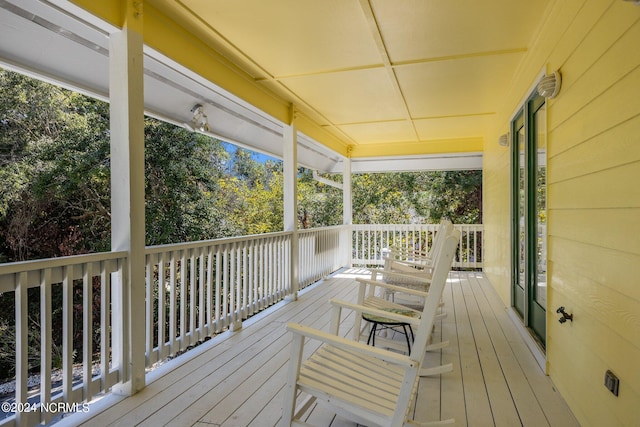 view of wooden terrace