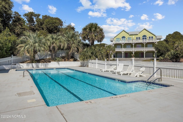 view of pool with a patio area