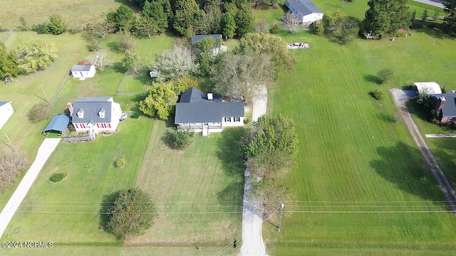 drone / aerial view with a rural view