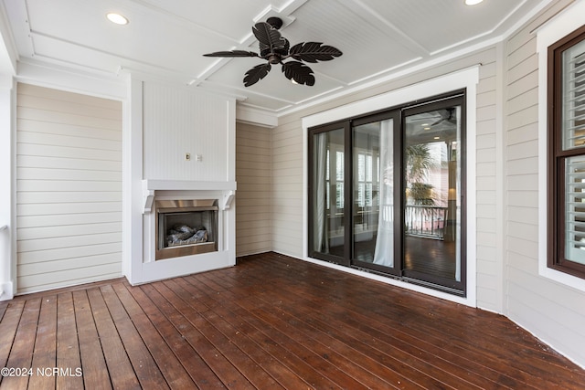 deck featuring ceiling fan