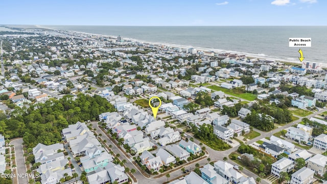 1230 Pinfish Ln, Carolina Beach, NC 28428 - aerial view of property and surrounding area featuring a nearby body of water and nearby suburban area