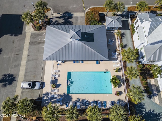 1230 Pinfish Ln, Carolina Beach, NC 28428 - aerial view of property and surrounding area with a pool